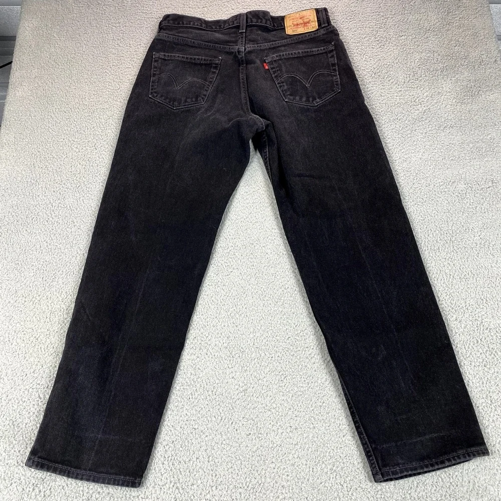 Vintage Levis 550 Jeans Mens 36X32 (33X31) Black USA Made Y2K Loose Straight Leg